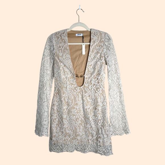 Rumored Cream Lace Mini Dress - Picture 2 of 7